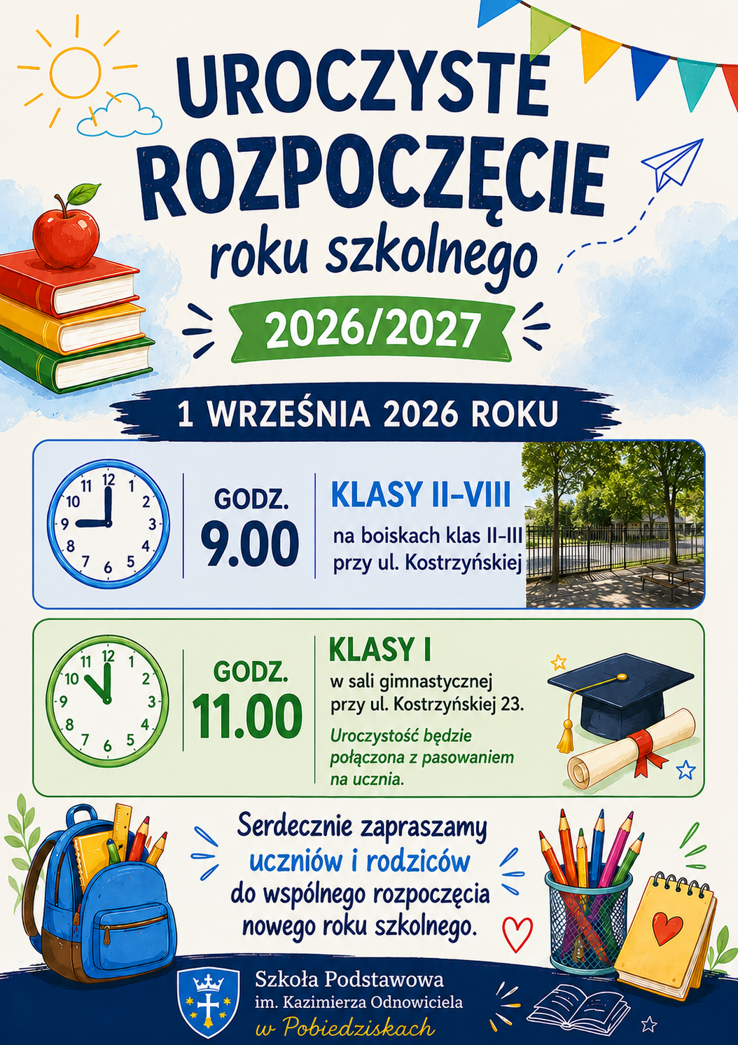 Rozpoczęcie roku szkolnego 2026/2027